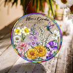 LOVELYPOD Custom Grandma Birth Flowers Stained Glass Sun Catcher, Grandmas - Image 3