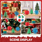 DIY 3D Christmas Wood Crafts to Paint, Unfinished Wooden Table Decorations - Image 5