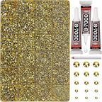 33000Pcs Metallic Gold Rhinestones by Worthofbest