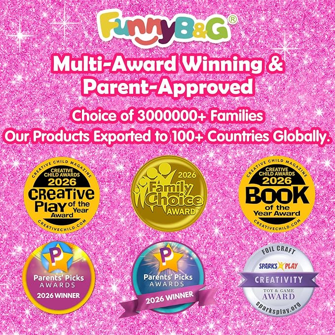 FUNNYB&G Foil Art Craft Kit for Girls 4-10 Years Old: Mess-Free & No-Glue - Image 8