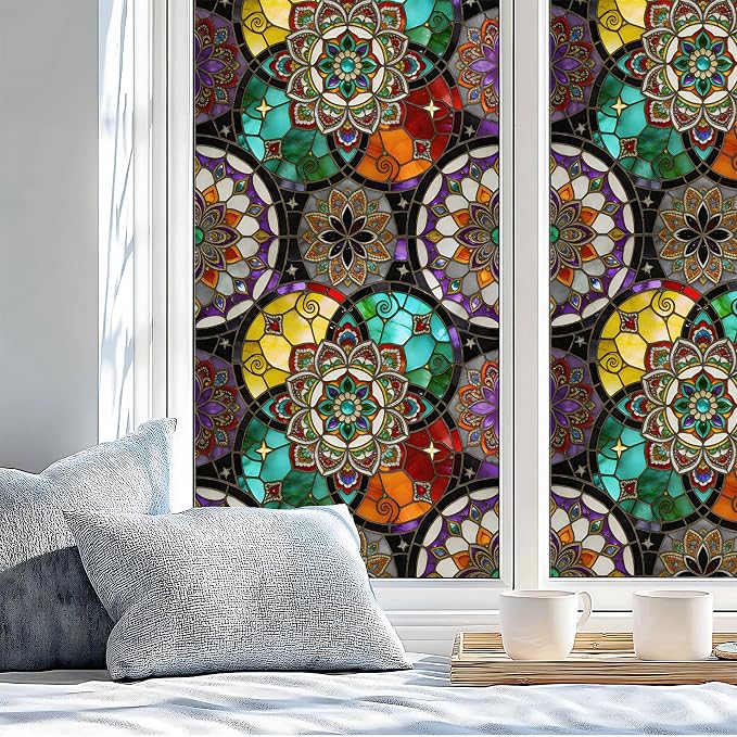 Stained Glass Window Privacy Film Static Cling - Image 4