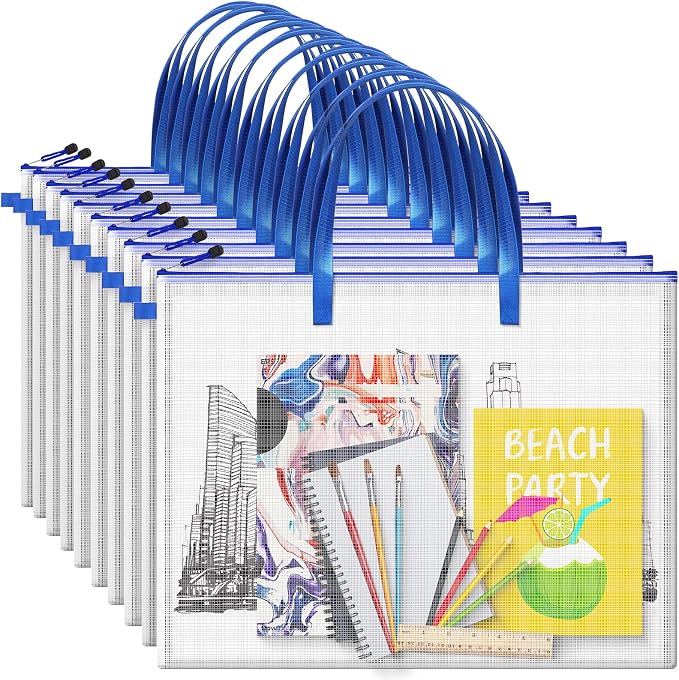 10 Pcs Art Portfolio Bags, 19 x 25 Inch Clear Poster Storage Bags by Reginary