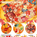Hosuly 40 Pcs Fall Fabric Orange Maple Leaf Jelly Fabric - Image 3