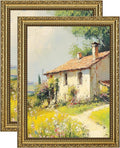 eletecpro 9x12 Vintage Picture Frame, Glass Cover, Horizontal or Vertical by eletecpro