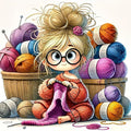 GXGLLPZBY Diamond Art Kits for Beginners, Knitting Girl Diamond Painting Kits by GXGLLPZBYZBYHW