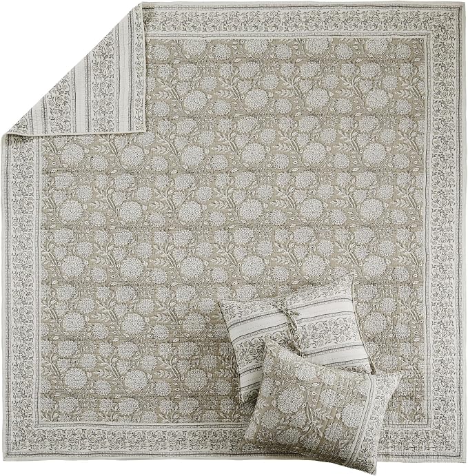Levtex Home Adare Taupe Reversible King/Cal King Quilt Set and 2 Pillow Shams - Image 5