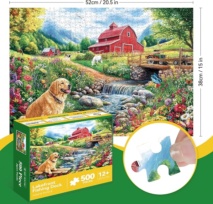 500 Piece Jigsaw Puzzle for Adults –Dog Nature Jigsaw Puzzles 500 Pieces - Image 2
