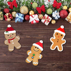 Large Size 7" Gingerbread Man Crafts Wooden Slices Unfinished Blank Wooden - Image 6