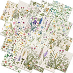 HunnmingRe 20 Pcs 10''x10'' Wildflower Quilting Fabric Square Wildfloral by HunnmingRe