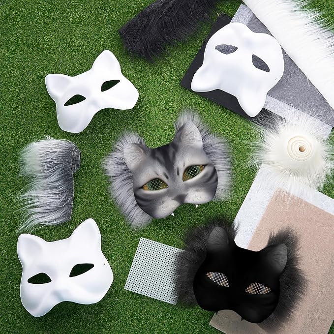 Seenelling DIY Therian Mask Kit Blank Cat Mask - Image 3