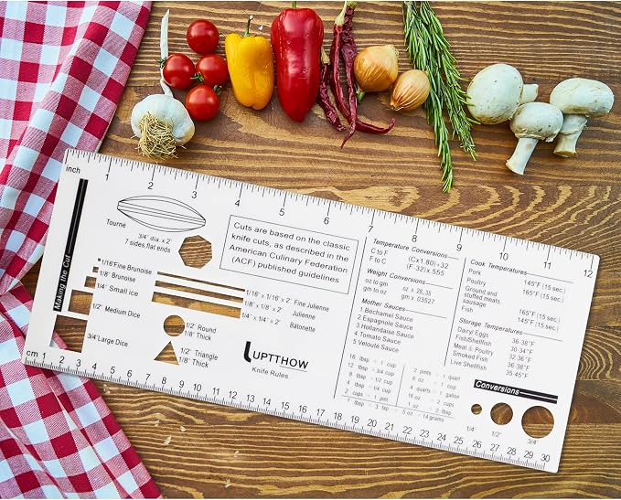 Culinary Ruler Cutting Reference Template Cooking Measurement | Acrylic - Image 5