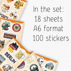 100Pcs Germany Stickers Small for Luggage, Water Bottle - Image 2