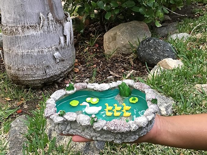GlitZGlam Duck Pond -Mother and Ducklings! A Miniature Duck Pond - Image 6