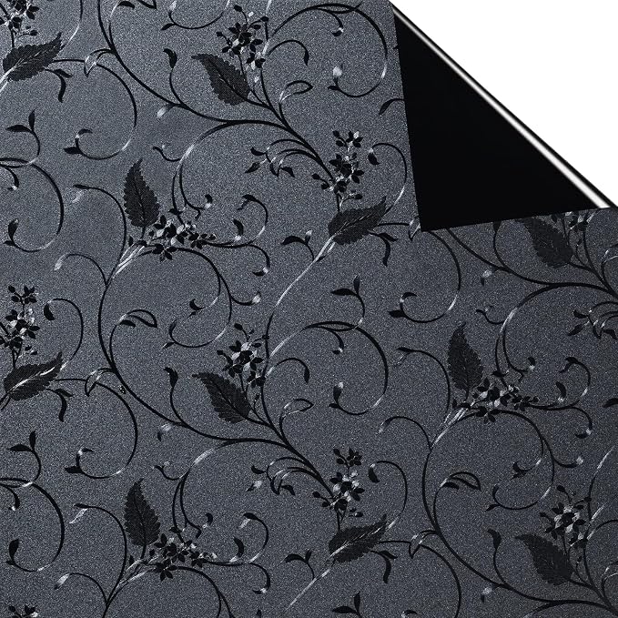 Niviy Static Cling Total Blackout Non-Adhesive Window Film Black Out Windows - Image 4