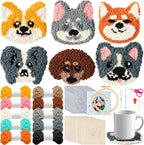WATINC Puppy Punch Needle Coaster Kit by WATINC