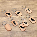 JUXYES 200 PCS Unfinished Wooden Keychain Blanks - Image 7
