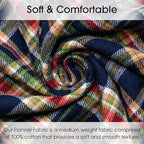 Pico Textiles 3 Yards Bolt Blue Red Tan Tartan Plaid Flannel Fabric - Image 2