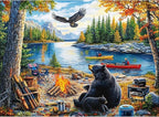 500 Piece Puzzles for Adults, Mother Bear Eagle Large Piece Jigsaw Puzzle for by MJYPHDM