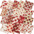 HunnmingRe 20 Pcs 10''x10'' Vintage Valentines Quilting Fabric Square Bundle by HunnmingRe