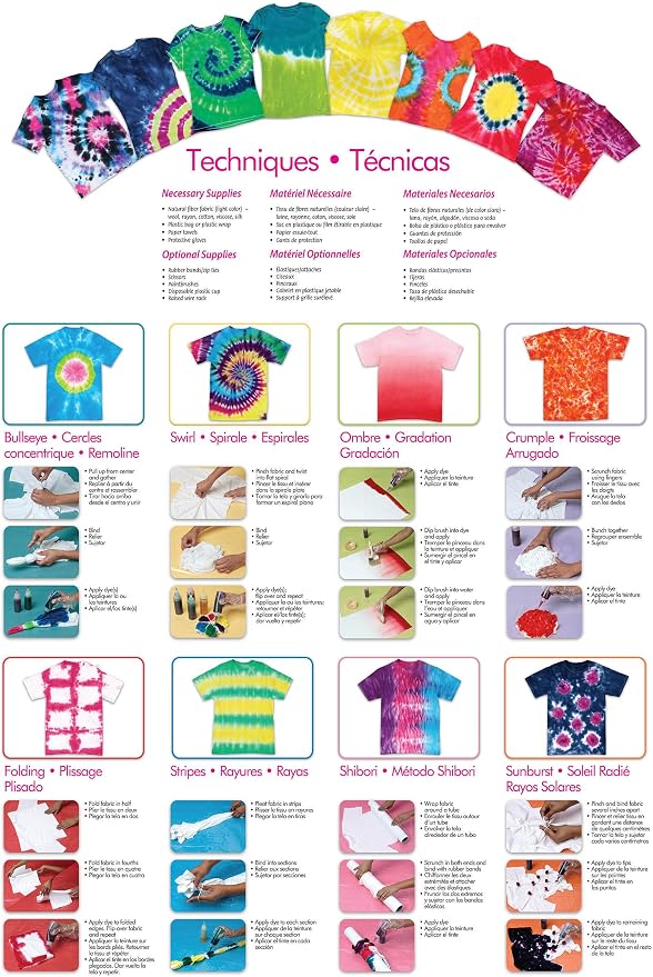 Tulip One-Step Tie-Dye Kit Extra Large Block Party 16 oz Easy Squeeze Bottles - Image 4