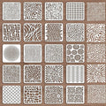 INFUNLY 20pcs Textures Stencils by INFUNLY