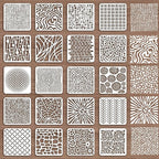 INFUNLY 20pcs Textures Stencils by INFUNLY