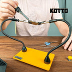 KOTTO Third Hand Soldering Tool PCB Holder Two Magnetic Based Flexible Metal - Image 8