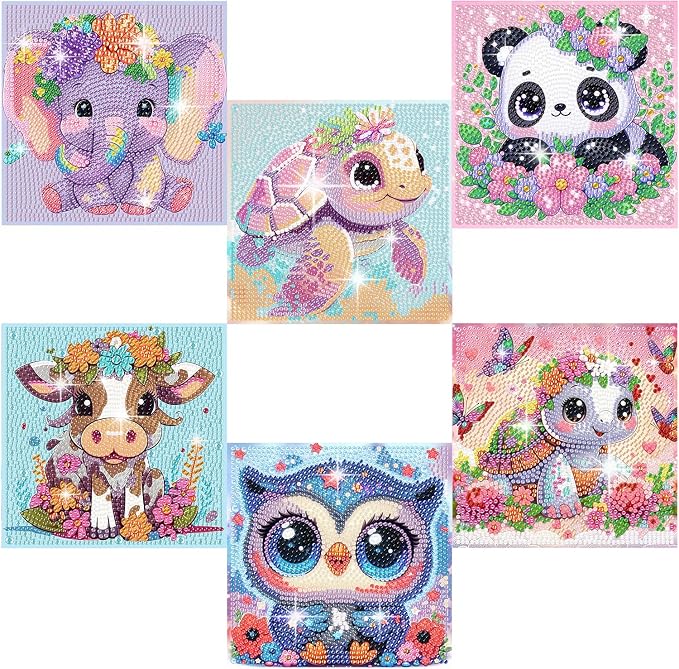 Acelii 6 Pack 5D Cartoon Diamond Painting Kits by Acelii