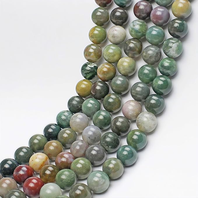 MJDCB AAA Natural Round India Agate Stone Beads Onyx Loose Beads - Image 7