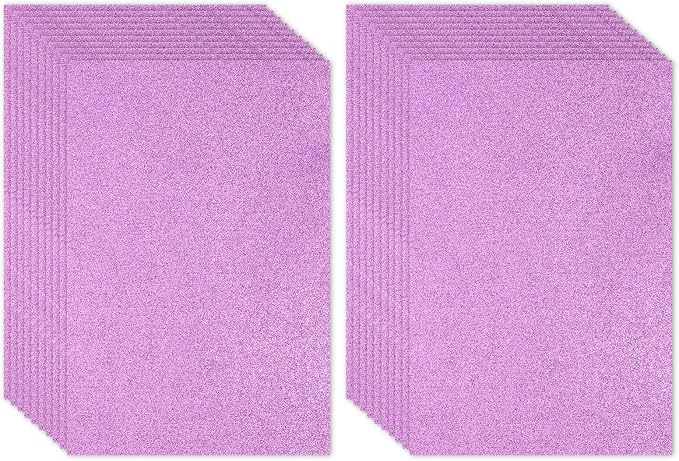 PATIKIL Lavender Shiny EVA Glitter Foam Sheet 16x12 Inch 2mm Thick by PATIKIL