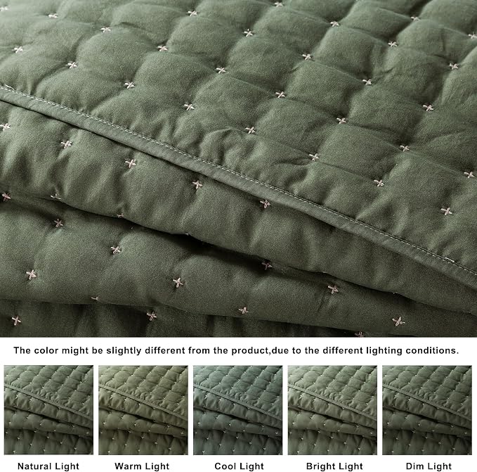 WDCOZY California Oversized Cal King Size Quilt Bedding Sets - Image 2