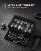 ProCase Watch Box for Men, 12 Slots Watch Display Holder - Image 5
