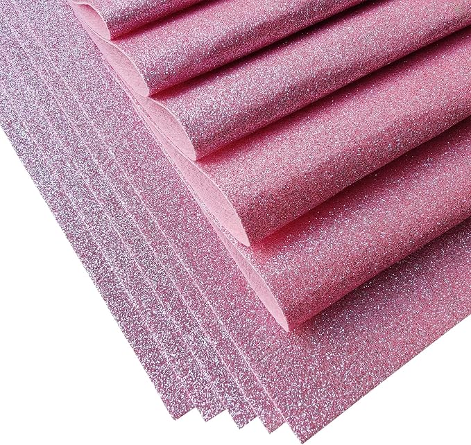 Glitter Felt Fabric, 8 x12 inches Felt Square Glitter - Image 4