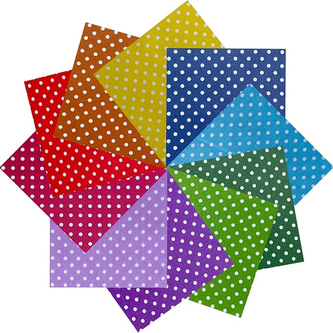 HANPATQUI 50PCS 5 x 5 inch 100% Cotton Fat Quarters Fabric - Image 3