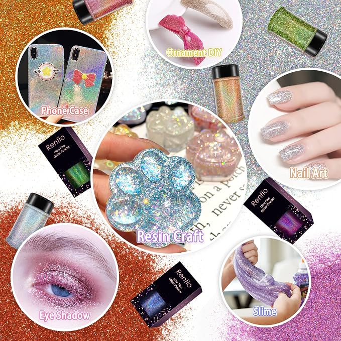 Renfio Holographic Glitter Powder - Image 5