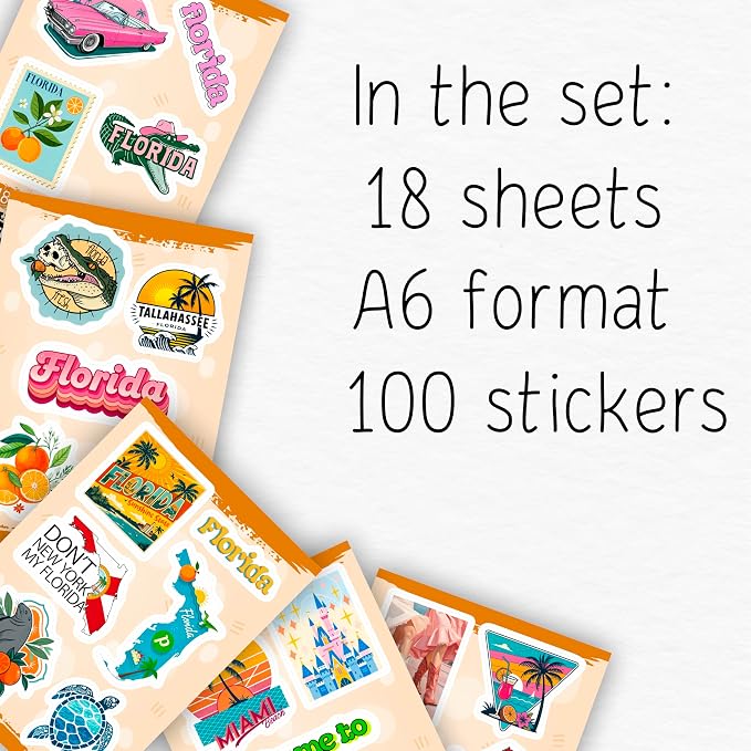 100Pcs Florida Stickers and Decals - Image 2