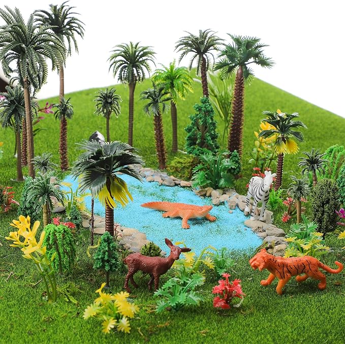 Sureio 130 Pcs Diorama Supplies Kit Include 121 Miniature Trees 1.2-7.48 Inch - Image 2