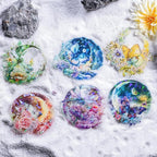Yoksas 60Pcs Holographic Fantasy Butterfly Dragonfly Moon Stickers - Image 2