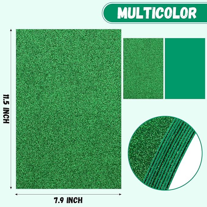 10 Pack Glitter Foam Sheets Craft 8 x 12 inch | Sparkles Foam Paper - Image 2