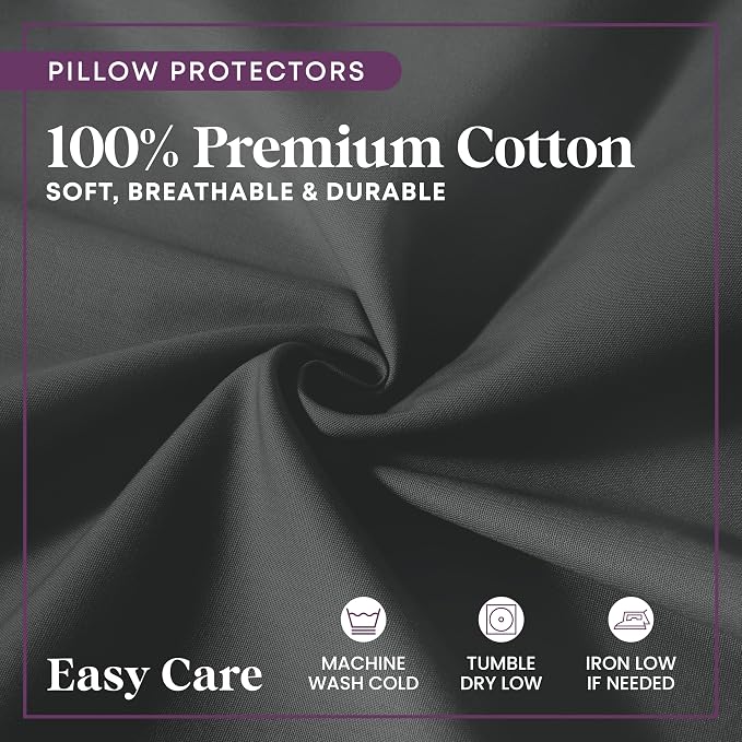 CirclesHome Pillow Protectors 4 Pack King Zippered - Image 4