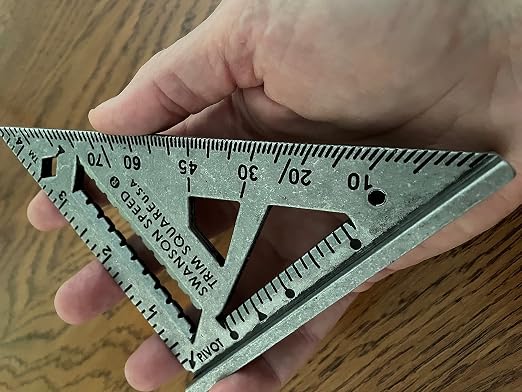 Swanson 4 1/2" Trim Speed Square | Made in the USA aluminum alloy rafter square - Image 5