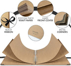 Bstorify Scrapbook Album 60 Pages Brown Thick 200gsm Kraft Paper, Photo Album - Image 3