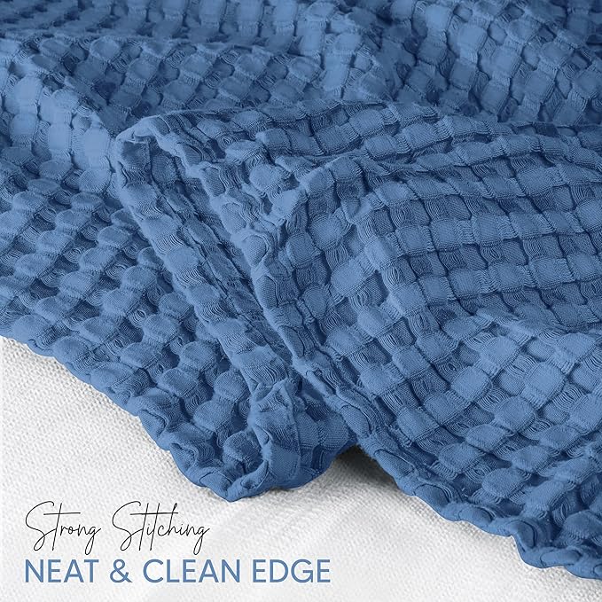 Utopia Bedding 100% Cotton Waffle Weave Blanket King Size - Image 3