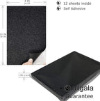 Allgala 12 Pack Glitter EVA Foam Paper 8 x 12inch Sheets-Black Color - Image 2