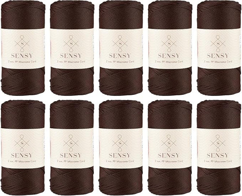 10 Skeins of Sensy Premium 2mm 251 Yards Polyester Rope 100% Polypropylene Cord by SSENSY