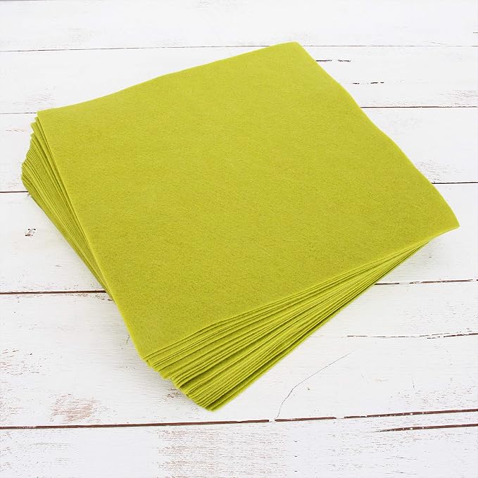 Threadart Moss Green Premium Felt Sheets by ThreadArt