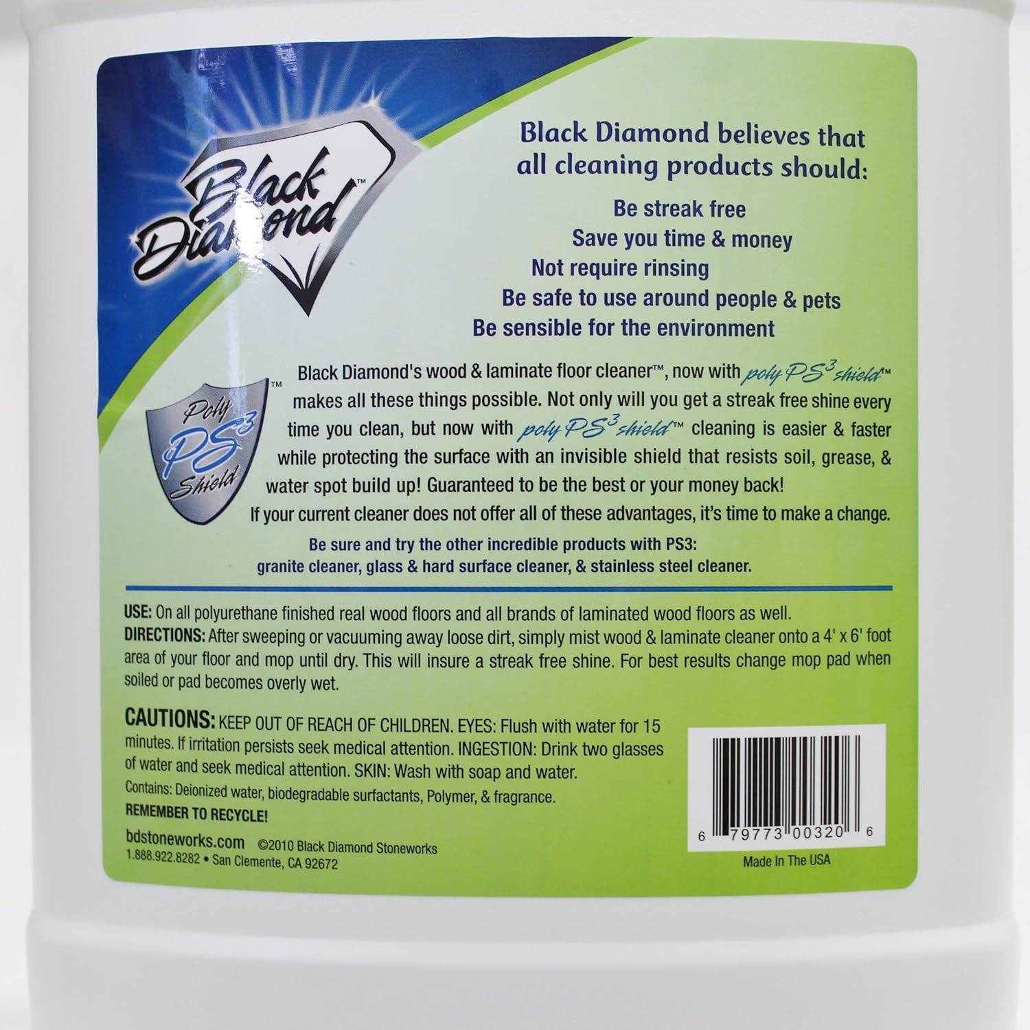 Black Diamond Stoneworks Wood & Laminate Floor Cleaner- Ready to Use Non-Toxic No-Rinse Formula - Safe for Vinyl, Wood, and Engineered Floors (512 Fl Oz)