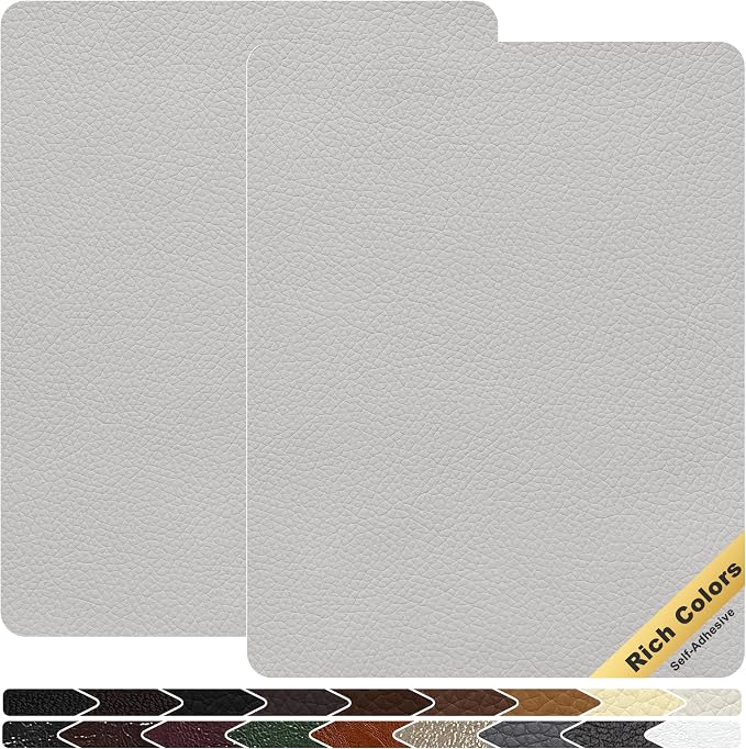 KING MOUNTAIN Leather Repair Patch, 2 Packs 9 x 11 Inches self Adhesive Leather by ForABetterHomeLife