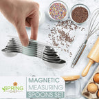 Spring Chef Stainless Steel Magnetic Measuring Spoons Set of 8 - Image 2