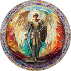 Jigfoxy Wooden Puzzles for Adults, Archangel Michael Wood Puzzles Adult by Jigfoxy
